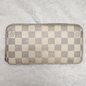 Louis Vuitton Damier Azure Wallet(Fading,Wear,peeling corners)